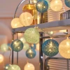 led light string, Thai cotton thread ball, proposal, confession, girlish heart, bedroom, romantic lover, festival decoration wholesale colored lights Application Scenario